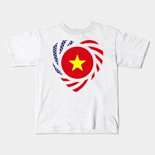 Vietnamese American Multinational Patriot Flag (Heart) Kids T-Shirt